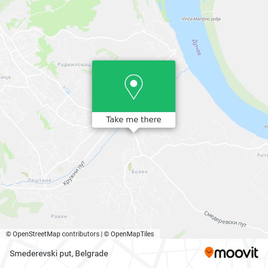 Smederevski put map