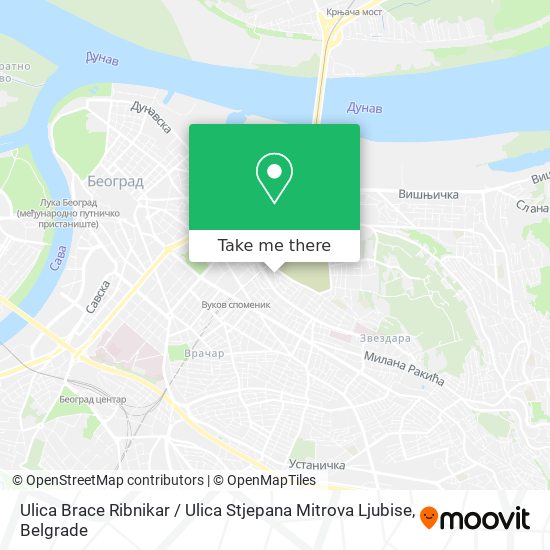 Ulica Brace Ribnikar / Ulica Stjepana Mitrova Ljubise map