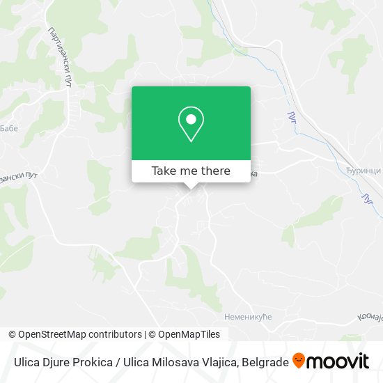 Ulica Djure Prokica / Ulica Milosava Vlajica map