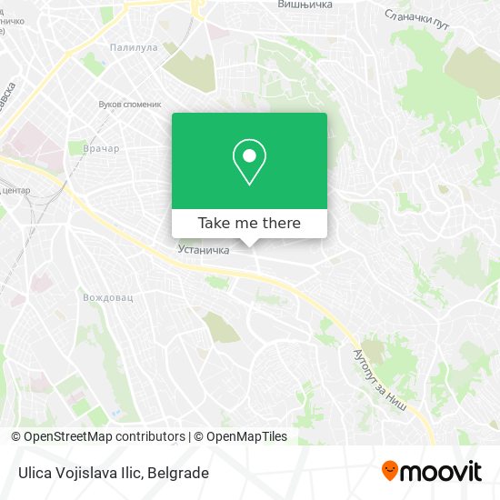 Ulica Vojislava Ilic map