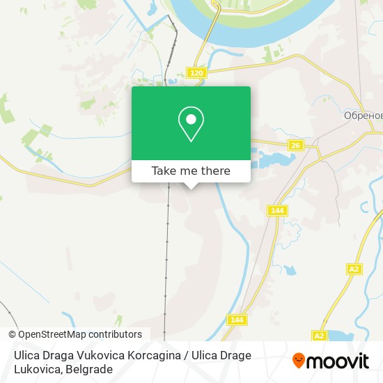 Ulica Draga Vukovica Korcagina / Ulica Drage Lukovica map