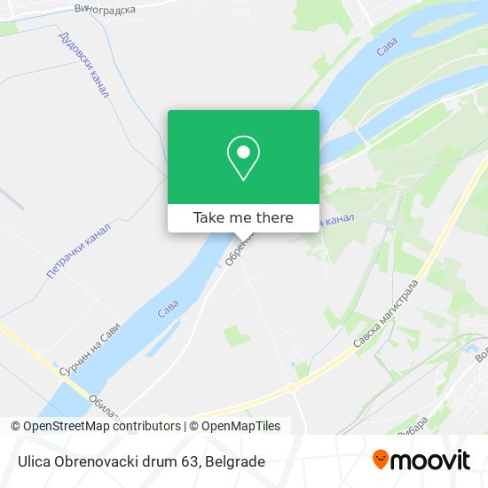 Ulica Obrenovacki drum 63 map