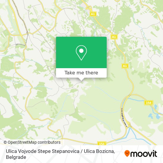 Ulica Vojvode Stepe Stepanovica / Ulica Bozicna map