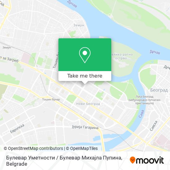 Булевар Уметности / Булевар Михајла Пупина map