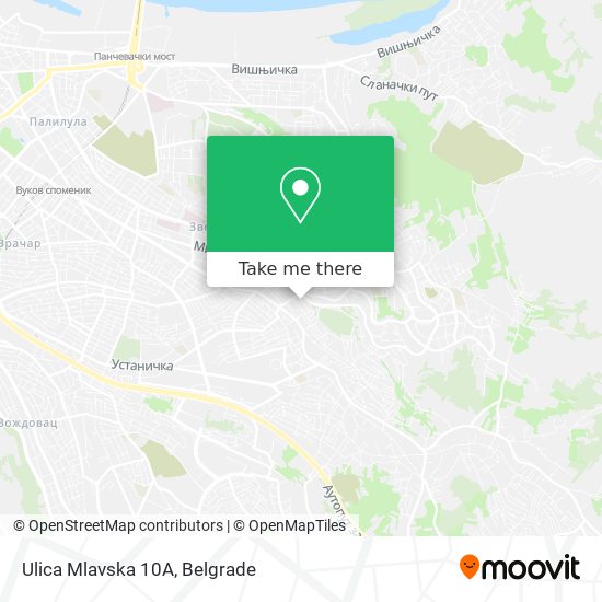 Ulica Mlavska 10А map