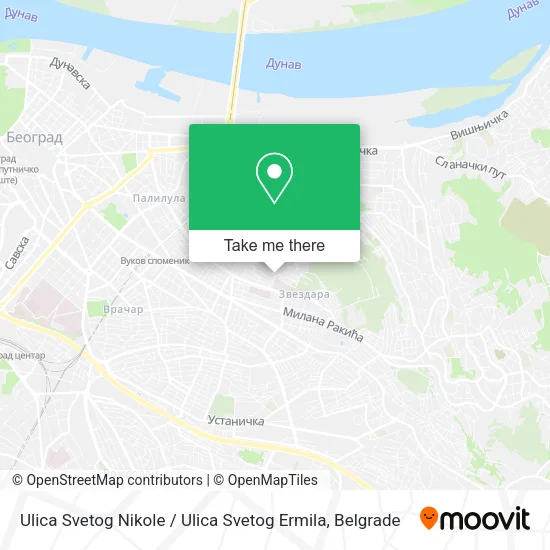 Ulica Svetog Nikole / Ulica Svetog Ermila map