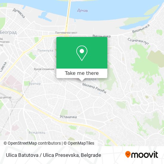 Ulica Batutova / Ulica Presevska map