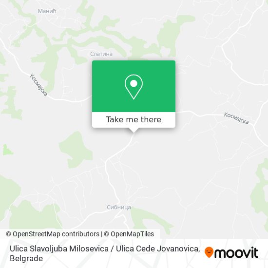 Ulica Slavoljuba Milosevica / Ulica Cede Jovanovica map