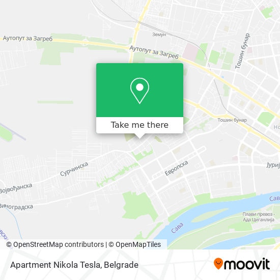 Apartment Nikola Tesla map