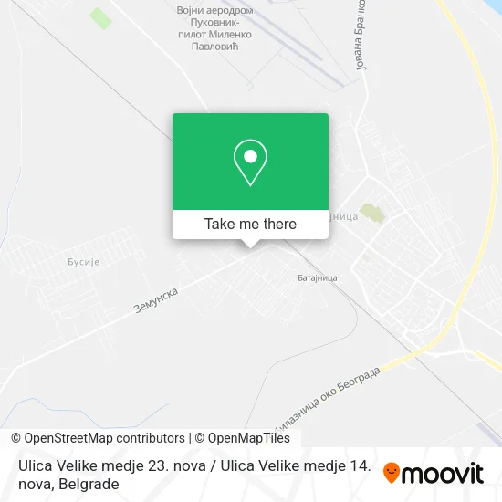 Ulica Velike medje 23. nova / Ulica Velike medje 14. nova map
