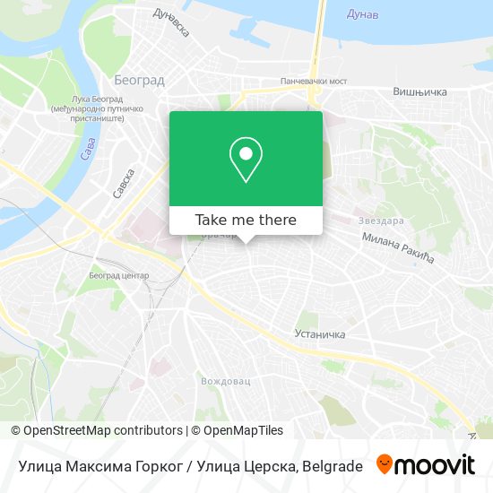 Улица Максима Горког / Улица Церска map