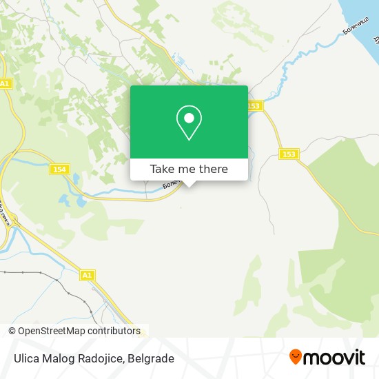 Ulica Malog Radojice map