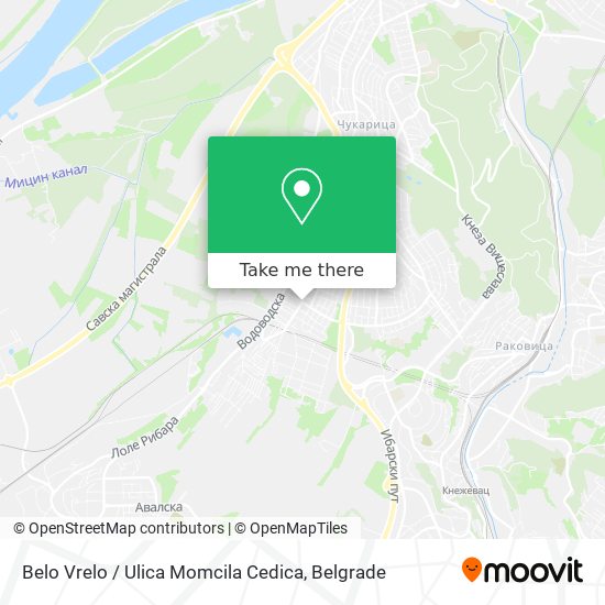 Belo Vrelo / Ulica Momcila Cedica map