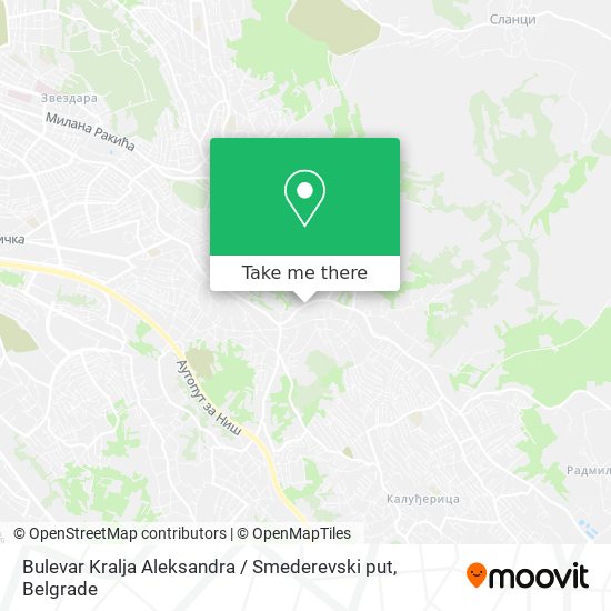 Bulevar Kralja Aleksandra / Smederevski put map