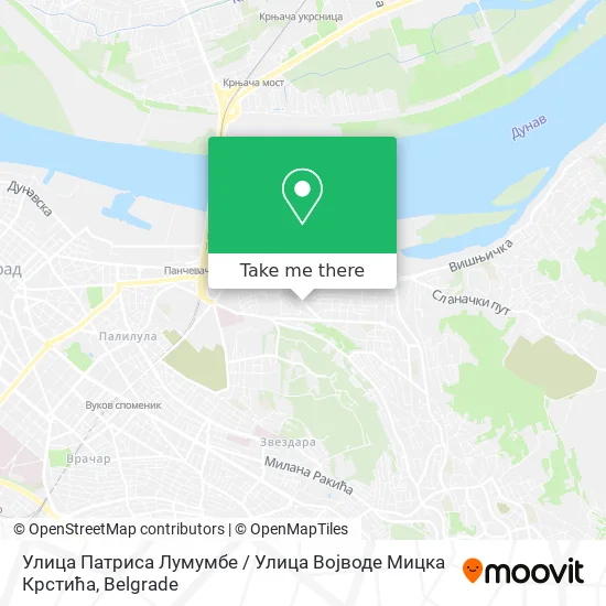 Улица Патриса Лумумбе / Улица Војводе Мицка Крстића map