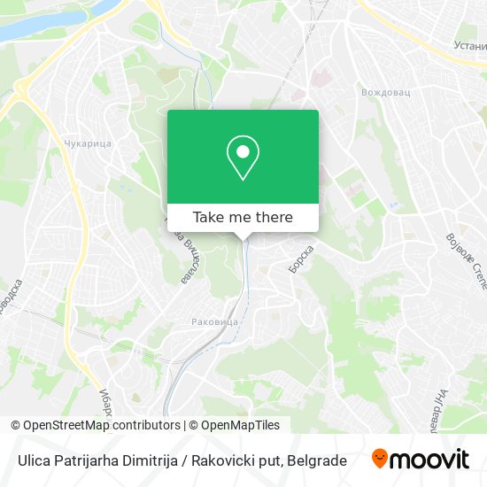 Ulica Patrijarha Dimitrija / Rakovicki put map
