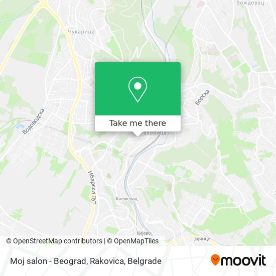 Moj salon - Beograd, Rakovica map