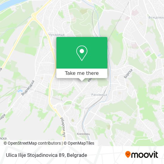 Ulica Ilije Stojadinovica 89 map