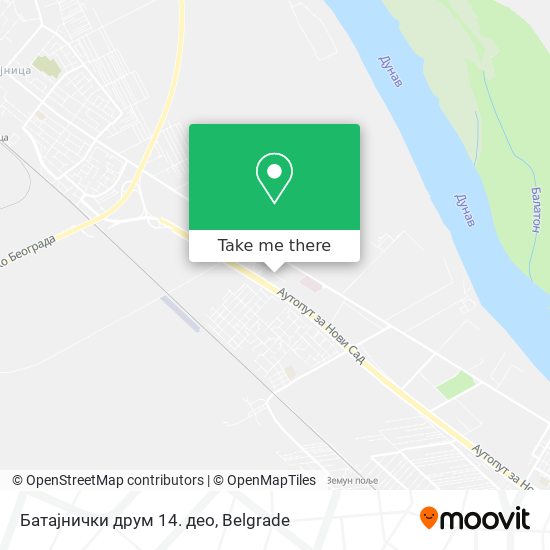 Батајнички друм 14. део map