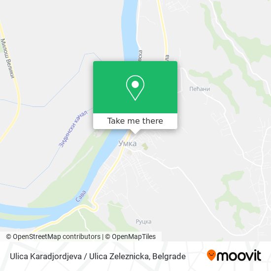 Ulica Karadjordjeva / Ulica Zeleznicka map