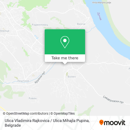 Ulica Vladimira Rajkovica / Ulica Mihajla Pupina map