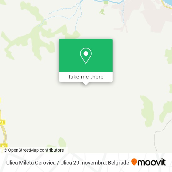 Ulica Mileta Cerovica / Ulica 29. novembra map