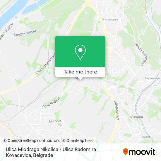 Ulica Miodraga Nikolica / Ulica Radomira Kovacevica map