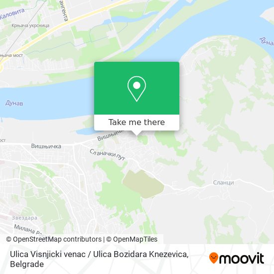 Ulica Visnjicki venac / Ulica Bozidara Knezevica map