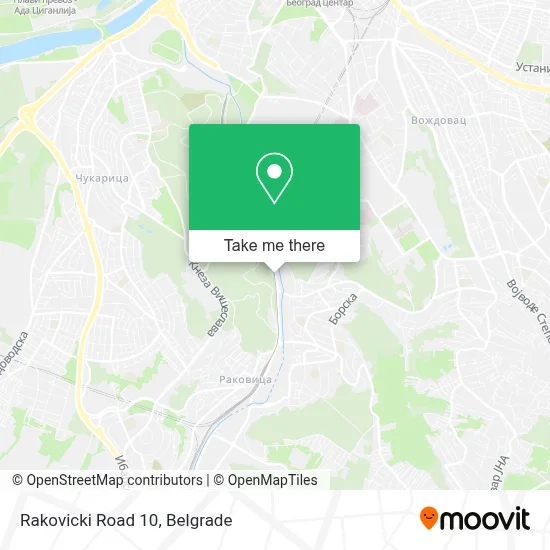 Rakovicki Road 10 map