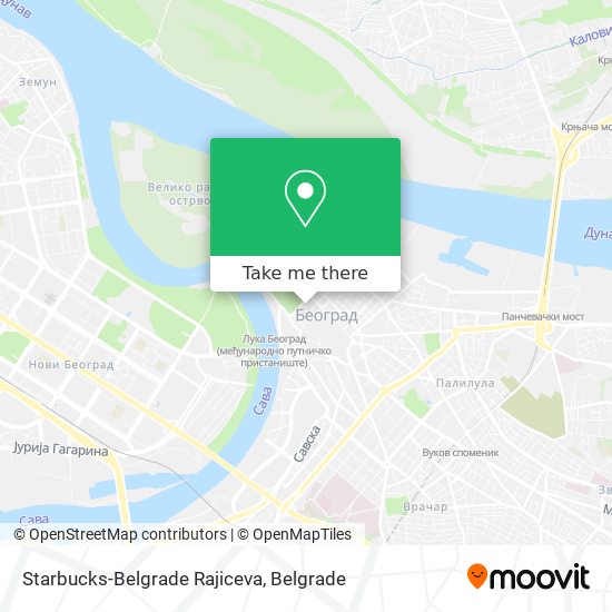 Starbucks-Belgrade Rajiceva map