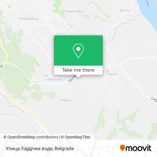 Улица Хајдучке воде map