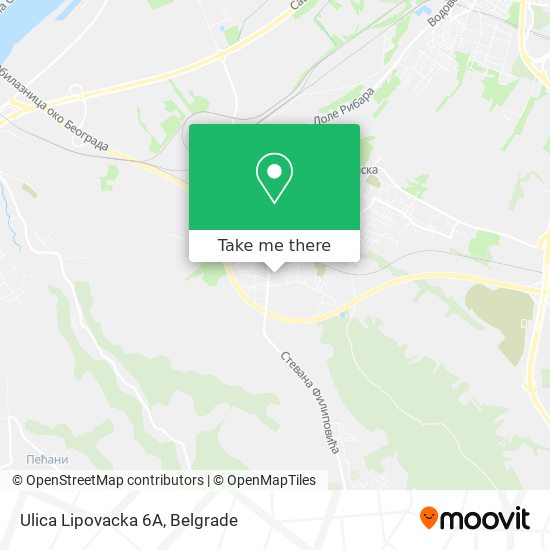 Ulica Lipovacka 6А map