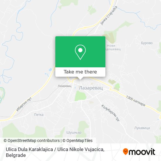 Ulica Dula Karaklajica / Ulica Nikole Vujacica map