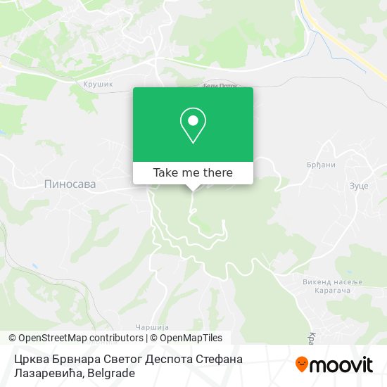 Црква Брвнара Светог Деспота Стефана Лазаревића map