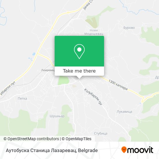 Аутобуска Станица Лазаревац map