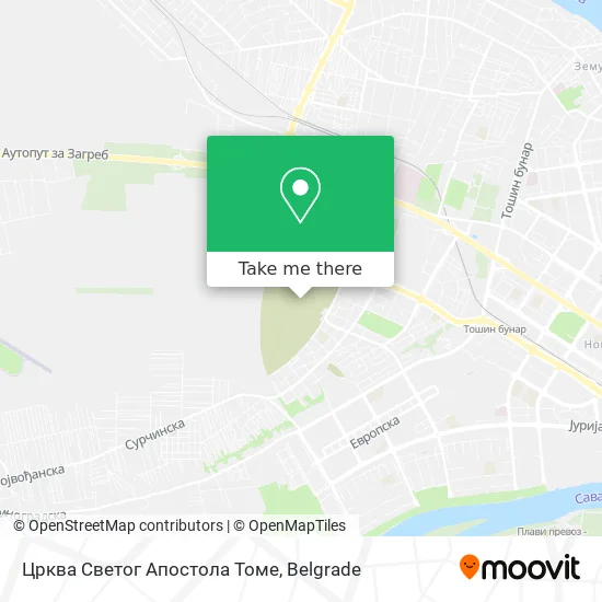 Црква Светог Апостола Томе map