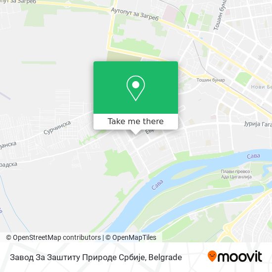 Завод За Заштиту Природе Србије map