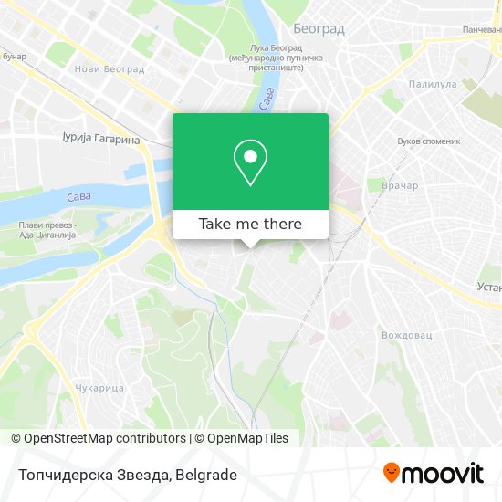 Топчидерска Звезда map