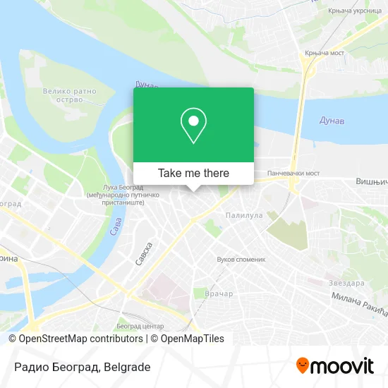 Радио Београд map