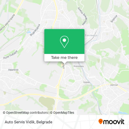 Auto Servis Vidik map