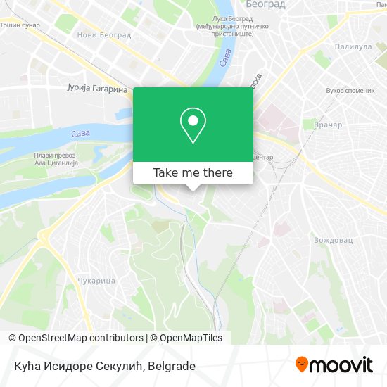 Кућа Исидоре Секулић map