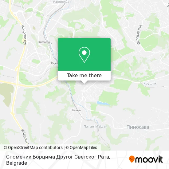 Споменик Борцима Другог Светског Рата map