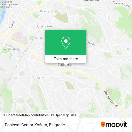 Poslovni Centar Košum map