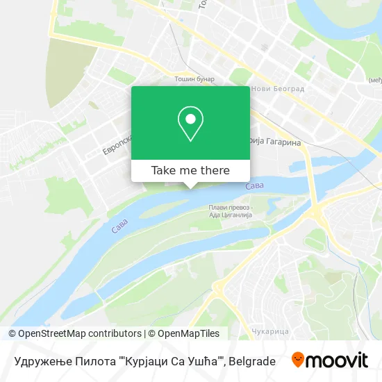 Удружење Пилота ""Курјаци Са Ушћа"" map