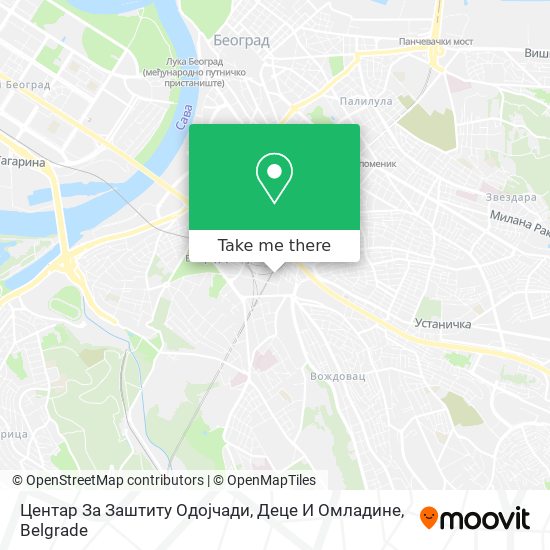 Центар За Заштиту Одојчади, Деце И Омладине map