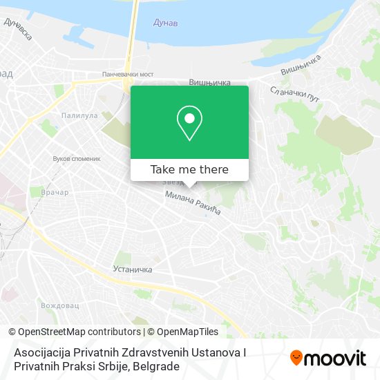 Asocijacija Privatnih Zdravstvenih Ustanova I Privatnih Praksi Srbije map