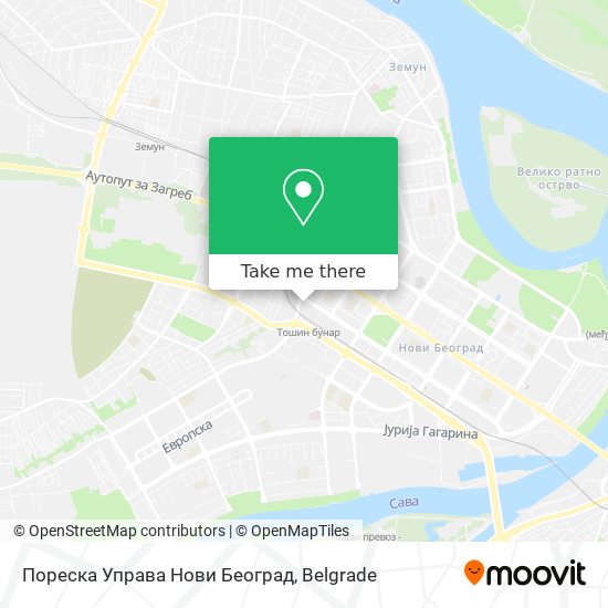 Пореска Управа Нови Београд map