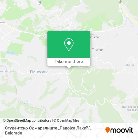 Студентско Одмаралиште „Радојка Лакић“ map