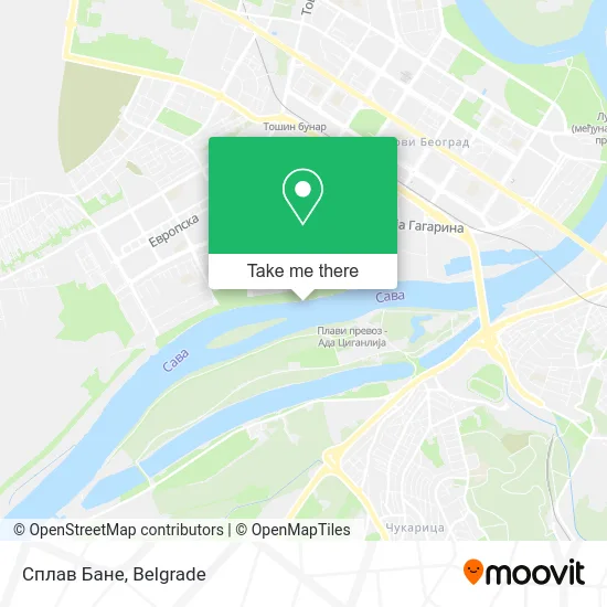 Сплав Бане map