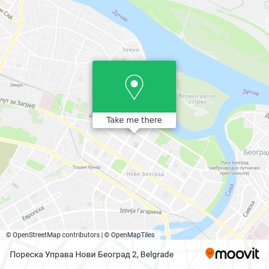 Пореска Управа Нови Београд 2 map